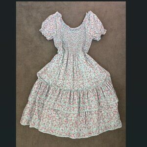 LoveShackFancy Blue Floral Maxi Dress